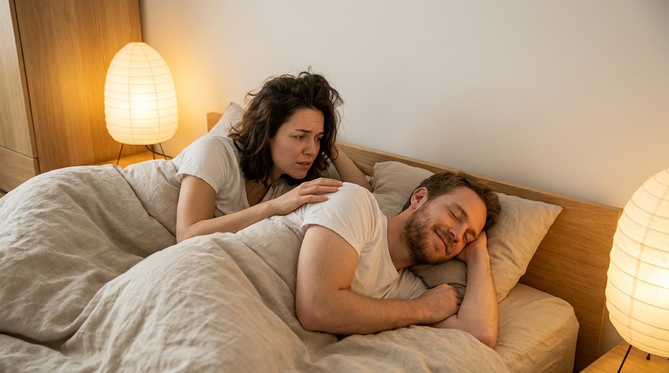 パートナーのいびきで眠れない夜｜夫婦で取り組む改善ステップ