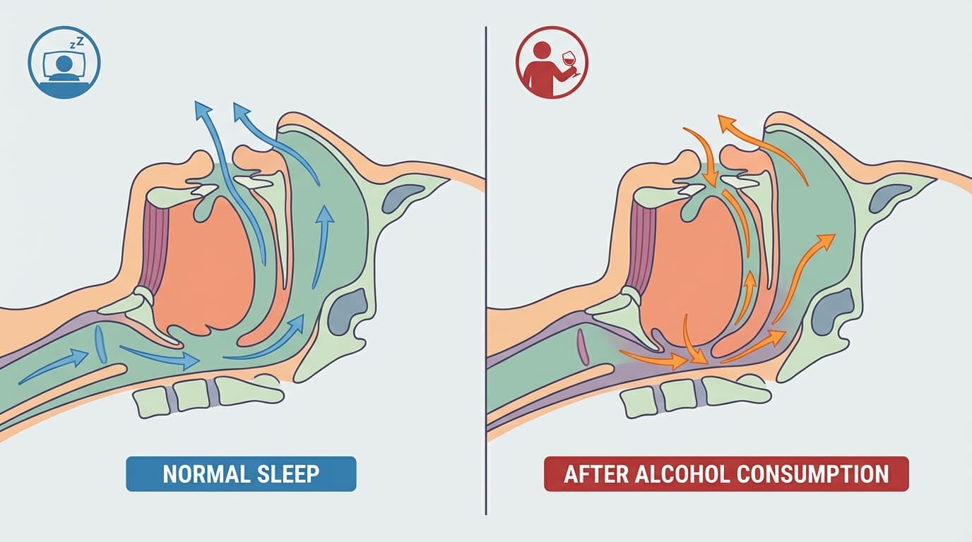 アルコールといびきの意外な関係｜飲酒後にいびきが悪化する理由 - アルコールがいびきを悪化させる4つのメカニズム